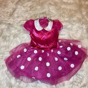 Toddler girl Minnie Mouse polka dot TUTU dress size 4/5 in excellent condition